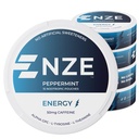 NZE koffein Nootropic Pouches (Peppermint) - Energy Pouches with 50mg koffein, Alpha GPC, L- Tyrosine & L- Theanine with No Cukor vagy mesterséges édesítők - 15 Nicotine Free Pouches Per Can - 5 Pack