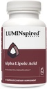 LUMINSPIRE EGÉSZSÉGÜGYI Alfa Lipoic Acid 600mg CR Biotin 500µg a jobb felszívódás, 60 Vegan tabletta, Támogatja antioxidáns funkció, glükóz metabolizmus és egészséges idegi kiegészítés, glutén mentes