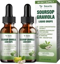 (2 csomag) Pure Soursop Graviola Liquid Drop Support Digestic Skin Health, Sleep & Antioxidant - Guanabana Oil Organic Leaf Exact Soursop Bitters Liquid Drops, Natural Flavor, Non-GMO, Vegan, 4 Fl Oz