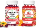 Lunakai USA Made Shilajit & B12 Extra Strength Gumies Bundle - Energia, Fókusz és Napi Wellness - Vegán & Finom