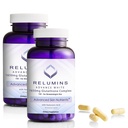 Reluminok 1650mg L- Glutatione Complex Hyaluronic Acid, Alpha Lipoic Acid, Rose HIPS, E-vitamin & Riboflavin, Antioxidáns támogatás, Skin Hydration & Wellness, Készült USA - 90 kapszula x 2 palack