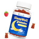 Alvó gumik felnőttek és gyerekek - Sugar Free Melatonin Gumies 7,5 mg Melatonin Per Gumi, Magnézium, L-Theanine, B12-vitamin, Vegetáriánus - Málna Flavor