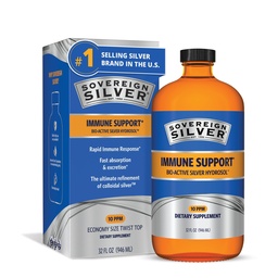 Fejezet Ezüst Immun Support - Kolloid ezüst, Bioaktív ezüst-hidroklorid, 10 ppm, Folyékony Twist Top, 32 Fl Oz, (946 ml)