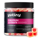 Kalcium-citrát töltött gumik, Extra abszorpció Kalcium-citrát 1000mg D3-vitaminnal, K2 & Magnézium, rágható kiegészítése csont, izom-egészség, 60 gróf