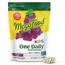 MegaFood Kids One Daily Multivitamin Soft Chews - Kids Vitamin B-vitaminnal, C-vitaminnal, D-vitaminnal és E-vitaminnal - Age 4 +, Vegetáriánus, Made Without 9 Food Allergens - Grape Flavor - 30 Chews