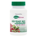 NaturesPlus Red Yeast Rice Gugulipid Complex - 450 mg, 60 Vegán kapszula - Prescription Quality Herbal Supplement, koleszterin támogatás - vegetáriánus, gluténmentes - 60 adag