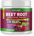 Beet Root Nitrogén-oxid por kiegészítés - Organic Beetroot Super Food Performance Booster for Circing, Energy, Stamina, Blood Flow and Heart Health - Vegan, Non-GMO - Berry Flavor - 30 Servings