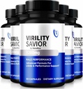 (5 csomag) Virility Savior kapszula férfiaknak, hivatalos VirilitySavior Férfi Formula, Prémium tabletták Max teljesítmény és magabiztosság, All- Natural Support for All Health and Wellness (300 kapszula)