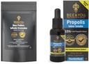 BeE és te Bundle, Bee Pollen Granules, 5oz Bag, 100% Természetes Propolis kivonat cseppek, Ultra Pure, Immuntámogató kiegészítés, Superfood, Antipxidants, Vitamins,