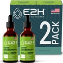 E2H Klorofill folyékony cseppek - Természetes energia booster, immunrendszer támogatása és belső dezodor - borsmenta aroma - (2 üveg)