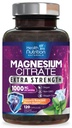 Magnézium-citrát kapszula 1000mg - Max Felszívódás Magnézium-por izom-, ideg-, csont- és szív-egészségügyi támogatás, magas abszorpciós citrát komplexum, glutén mentes, nem-GMO - 120 kapszula