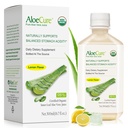 AloeCure USDA Organic Aloe Vera Juice Lemon Flavor - Made within 12 Hours of Harvest - Natural Digestive Supplement for Balanced Gyomor Savasság - Support Digestive and Immune Health - 1 Btl x 16.7oz