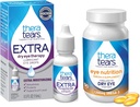 TheraTears 1200mg Omega 3 Supplement for Eye Nutrition, Organic Flaxseed Trigliceride Fish Oil & VIT E, 90 Count Eye Drops, Extra száraz szem terápia, 15 ml, 0,5 Fl oz