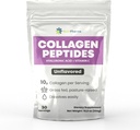 Kollagén peptidek por hialuronsavval és C-vitaminnal, Promotes haj, Körömök, bőr, csont és ízületi egészség, íztelen kollagén fehérje por, 30 szervek, 10,8 oz