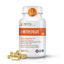 INVITA L- Metilfolát - Professional Strength Active Metil Folate - 5- MTHF Supplement for Energy, Mood & Immune Support - Non GMO, Gluten Free, No Fillers (5 Mg)