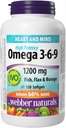 Webber Naturals Omega 3- 6- 9 Flaxseed, Fish & Borage Oils 1200 mg, 150 softgels