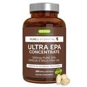 Igennus Ultra Pure Omega3 EPA 500 mg, erősen koncentrált IFOS Certified Wild Fish Oil, Advanced rTG Trigliceride Form, Non-GMO, 180 Small Softgels