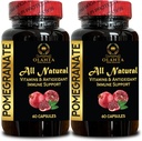 Gránátalma kivonat - Antioxidáns és egészséges öregedés Program, immunitás & Joint Support, Eligasic Acid Supplement, Gránátalma polifenolok, High- Potency Gránátalma - 2 üveg 120 kapszula