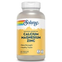 SOLARAY Calcium Magnesium Zink-Ergänzung - mit Calcium 1000mg, Magnesium 500mg - Knochengesundheit, Muskelfunktion, Herzgesundheit und Immununterstützung - Vegan, 60 Tage Garantie, 62 Servietten, 250 VegCaps