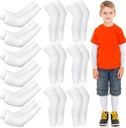 Panitay 6 Set Eczema Arm és Leg Sleeves Scratch Elastic Arm Sleeves Knee Wrap Eczema Cover for Itch Relief and Wet Therapy (Kid, White)