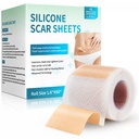 Szilikon hegek, szilikon hegek szalag (1.6 "x 60" Roll- 1.5M), szilikon hegek szalagok, professzionális hegek eltávolító lapok sebészet hegek, Keloid, C-szakasz, égés