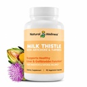 Természetes Wellness Milk Thistle Articsóka & Turmeric - Advanced Hepatic Supplement for Detox, Regeneration & Antioxidáns Protection - Támogatja a májtisztítás, Digestion & Általános Wellness