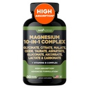 Gade Nutrition Magnézium Complex 10 in 1 - Glicinát, citrát, malát, oxid, Taurát, aszpartát, glukonát aszkorbát laktát Karbonát Cink réz mangán & Vitaminok (90 Count of 1)