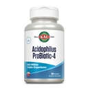 KAL Acidophilus ProBiotic4, 500 millió CFU, négy probiotikus törzs, probiotikumok nők és férfiak számára, fagyasztva szárított, L. acidophilus, L. bulgaricus, S. thermophilus, B. bifidum, 100 adag, 100 VegCaps