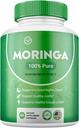 Moringa Powder Capsules - Pure Nutrient-Rich Moringa Powder - Eine natürliche grüne Antioxidante Superfood - unterstützt Energie, Hautgesundheit, Gut Health+ - w/Essential Vitamine & Aminosäuren(Pack von 1)