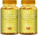 Glucosamine Chondroitin Gumies MSM - 1500mg Extra Strength for Joint Support, Immune Support - Felnőttek, férfiak és nők, 60 gróf, csomagolás 2