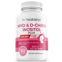 Myo & D- Chiro Inositol Plus Supplement Blend, Hormonális Balance, Egészséges Ovuláció és Teljes Wellness támogatás nőknek, termékenység és terhesség egészség, 60 kapszula