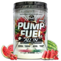 PMD Sports Pump Fuel All in Insanity, Ultimate Pre Workout & Muscle Pump, Maximális Erő Energia, Focus, Endurance & Recovery, Creatine & Beta Alanine, Flexin 'Strawberry görögdinnye (20 szerváció)