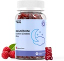 Magnézium Glicinate Gumies 400 mg, Felnőtt cukor mentes Magnézium Glicinate Supplement, Izom, Csonttámogatás - 60 Organic Gumies