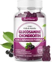 softbear Glucosamine Chondroitin Gumies, Sugar Free Glucosamine Chondroitin MSM Kiegészítés az Elderberry Turmic Supports Joint Health & Antioxidant, Elderberry Ízesített 60 gróf