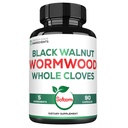 Satoomi 5 in 1 Wormwood kapszula kiegészítés - Black Walnut Clives Turmeric és Berberine HCl - 90 kapszula - Immunrendszer és emésztés Egészség