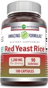 Amazing Formulas Red Yeast Rice 1200mg Per Serving Capving Supplementary