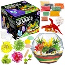 Original Stationery Dinosaur Crystal Growing Kit - Multicolor, 17- Piece, Ages 7 & Up - DIY Science Terrarium Kit with Moss & Dino figurs - Grow Your own Crystals - Boys Birthday gifts