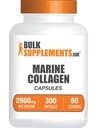 BulkSupplements.com Marine Collagen Capsules - Fish Collagen Supplement, Collagen for Women & Men - Hydrolized Collagen, Gluten Free, 5 Capsules per Serving, 300 Capsules (1-es csomag)