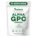 Szabadidős Alpha GPC Powder, 25 g, Pure Alpha GPC Coline Supplement for Brain and Focus, CDP Coline kiegészítők memória teljesítmény és koncentráció, No Fillers, Non-GMO, Ajánlások 42 Servings