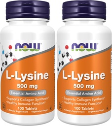 Most kiegészítők, L- lizin (L- lizin hidroklorid) 500 mg, Aminosav, 100 gróf (2-es csomag)