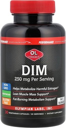 Olympian Labs Performance DIM kiegészítés 250mg - DEM Diindolilmetán 30 kapszula (30 napos ellátás)