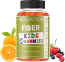 Fiber Gummies für Kinder - 60 Count - Vegetarisch, Glutenfrei, Gelatinefrei, Faserergänzung für Kinder - Prebiotische Faser zur Unterstützung von Verdauung, Bowel Bewegung & Immungesundheit