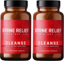 STONE RELIEF Cleanse - Premium Chanca Piedra Stone Breaker Complex - A legjobb természetes feloldó férfiak / nők számára - Természetes vese tisztító és méregtelenítő kiegészítés - [2 Pack] - 120 kapszula - 1,200mg