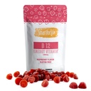 B12 Gumi Vitaminok - 1500 µg B12-vitamin Gumik felnőttek és gyerekek számára - Segít az energia, anyagcsere, csont idegrendszer támogatása - Málna Flavor - 60 gróf - 60 napos ellátás