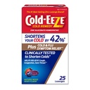 Cold- Eeze Plus Natural Mixed Berry Cold & Flu Cink Lozenges, Multi- Syndicatic Relief, Homeopátiás hideg remedy, Csökkenti az időtartama a közös hideg, Sambucus Negra, hogy enyhíti hideg és influenzás tünetek, 25 Ct