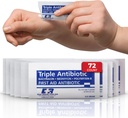 Triple Antibiotic Ointment .9gr Packets - First Aid Cream for Cuts, Scrapes, Burns - Neomicin, Bacitracin, Polymyxin B - 72 Count