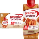 Premier fehérje shake, karamell, 30g fehérje, 11 fl oz, 12 darabos csomag (május Vary csomagolás)