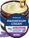 Venture Pal Magnesium Lotion, topische Magnesiumcreme für Schlaf, Leg Cramps & Schmerz, Muskelentspannung, ruhig, Feuchtigkeitsergänzung mit Kokosöl, Shea Butter & Hyaluronsäure, Safe für Kinder