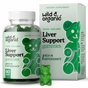 Wild & Organic Life Support Gumies - Milk Thistle, Gyermekláncfű Root kivonat májtisztító méregtelenítő - 60 Silymarin Milk Thistle Gumies - Vegan, Non-GMO gyógynövény kiegészítés.