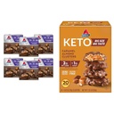 Atkins Pecan Caramel & Caramel Mandula Clusters, 60 & 20 Count, High Fiber, Low Sugar, Low Carb